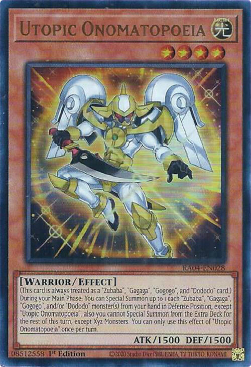 Utopic Onomatopoeia [RA04-EN028] Ultra Rare | Card Merchant Takapuna