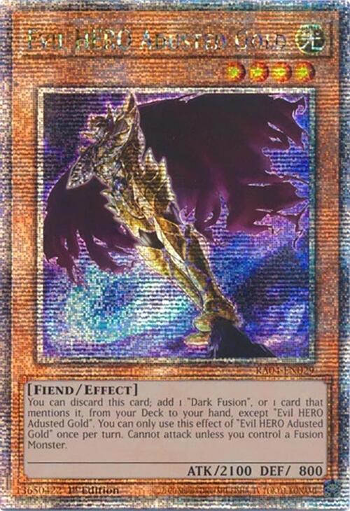 Evil HERO Adusted Gold [RA04-EN029] Quarter Century Secret Rare | Card Merchant Takapuna