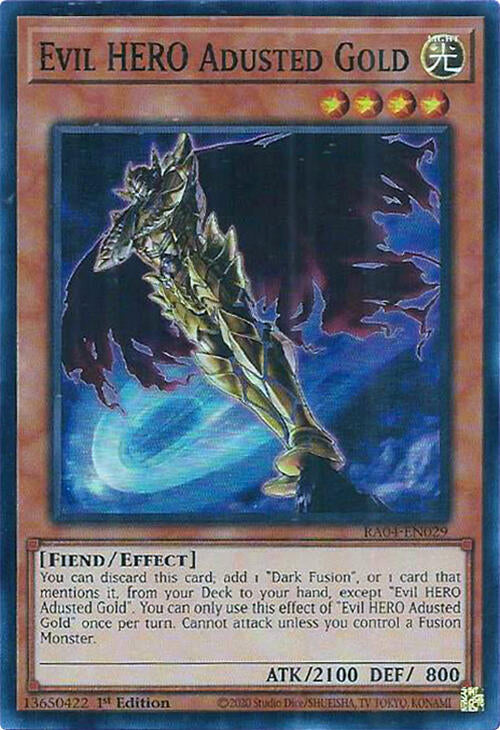 Evil HERO Adusted Gold [RA04-EN029] Super Rare | Card Merchant Takapuna