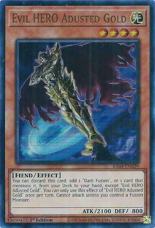 Evil HERO Adusted Gold [RA04-EN029] Ultra Rare | Card Merchant Takapuna