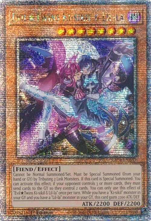 EvilTwins Ki-sikil & Lil-la [RA04-EN037] Quarter Century Secret Rare | Card Merchant Takapuna