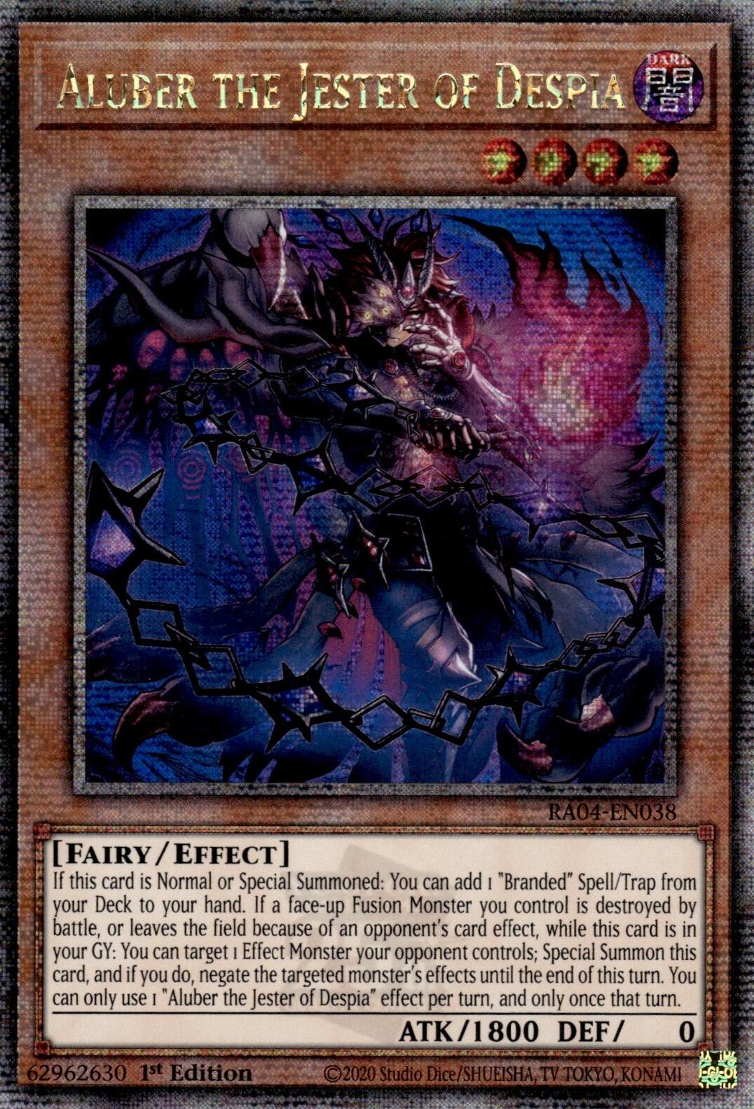 Aluber the Jester of Despia (New Art) [RA04-EN038] Quarter Century Secret Rare | Card Merchant Takapuna