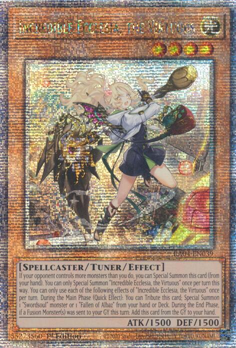 Incredible Ecclesia, the Virtuous (New Art) [RA04-EN039] Quarter Century Secret Rare | Card Merchant Takapuna