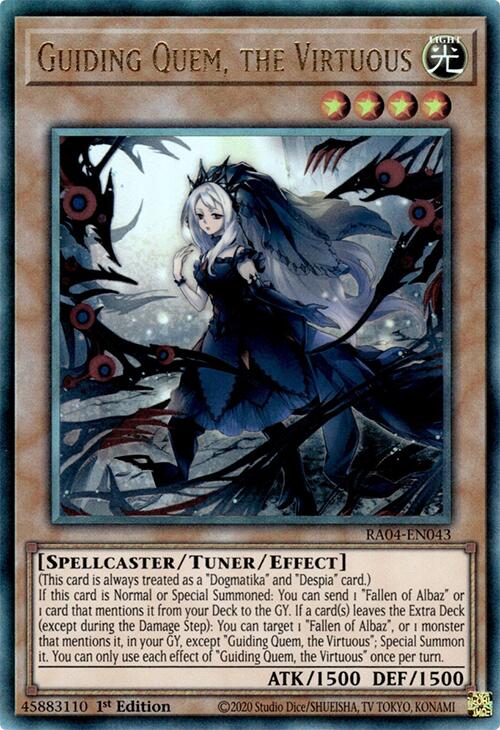 Guiding Quem, the Virtuous [RA04-EN043] Prismatic Ultimate Rare | Card Merchant Takapuna