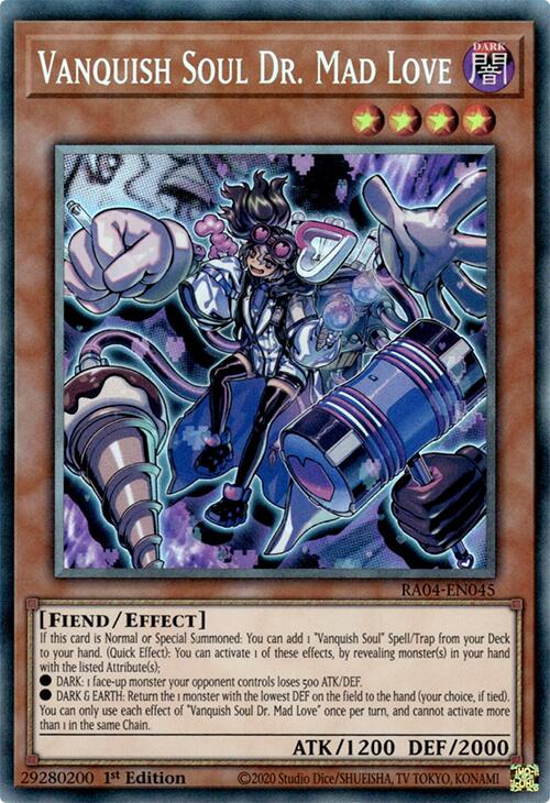 Vanquish Soul Dr. Mad Love [RA04-EN045] Prismatic Collector's Rare | Card Merchant Takapuna