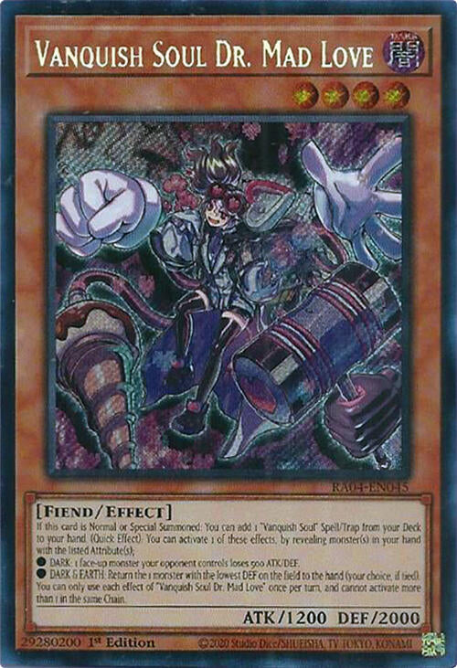 Vanquish Soul Dr. Mad Love [RA04-EN045] Secret Rare | Card Merchant Takapuna