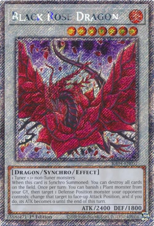 Black Rose Dragon [RA04-EN057] Platinum Secret Rare | Card Merchant Takapuna