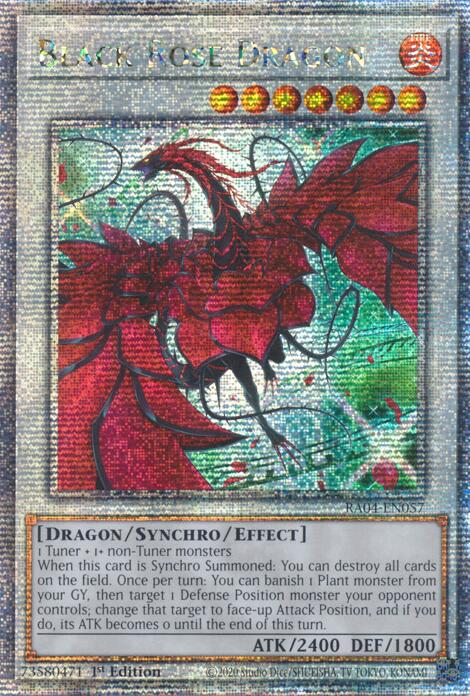 Black Rose Dragon (Alternate Art) [RA04-EN057] Quarter Century Secret Rare | Card Merchant Takapuna