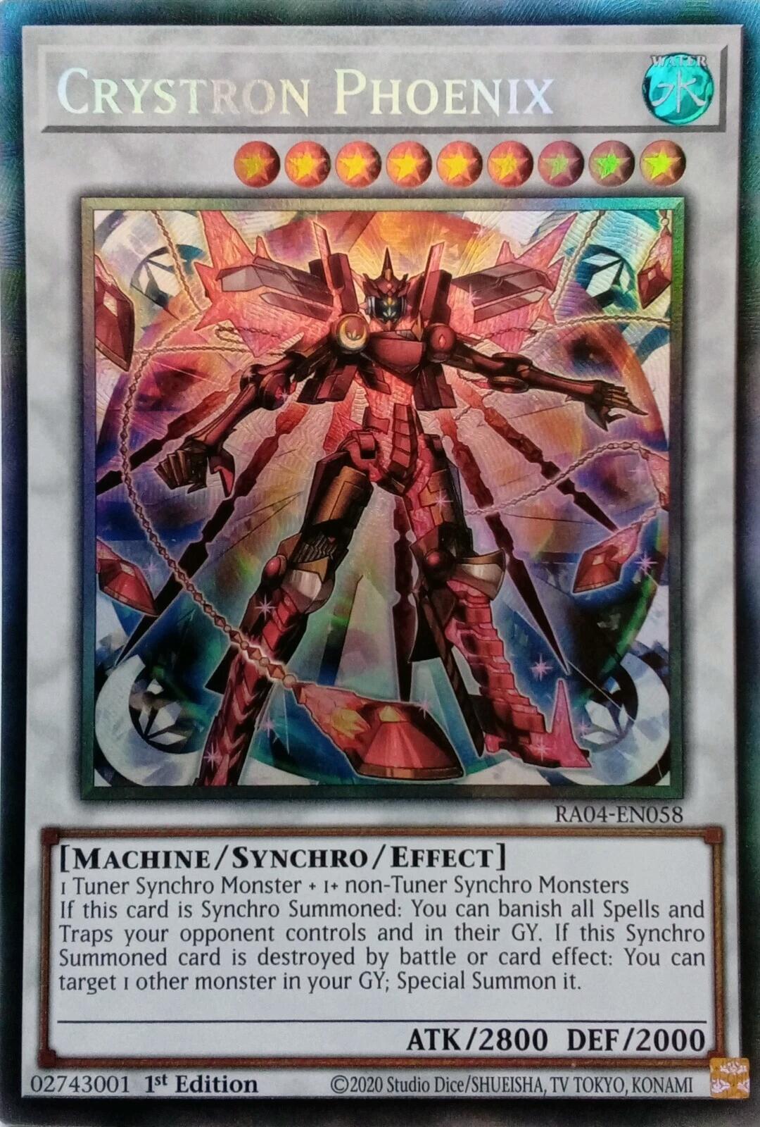 Crystron Phoenix [RA04-EN058] Prismatic Collector's Rare | Card Merchant Takapuna
