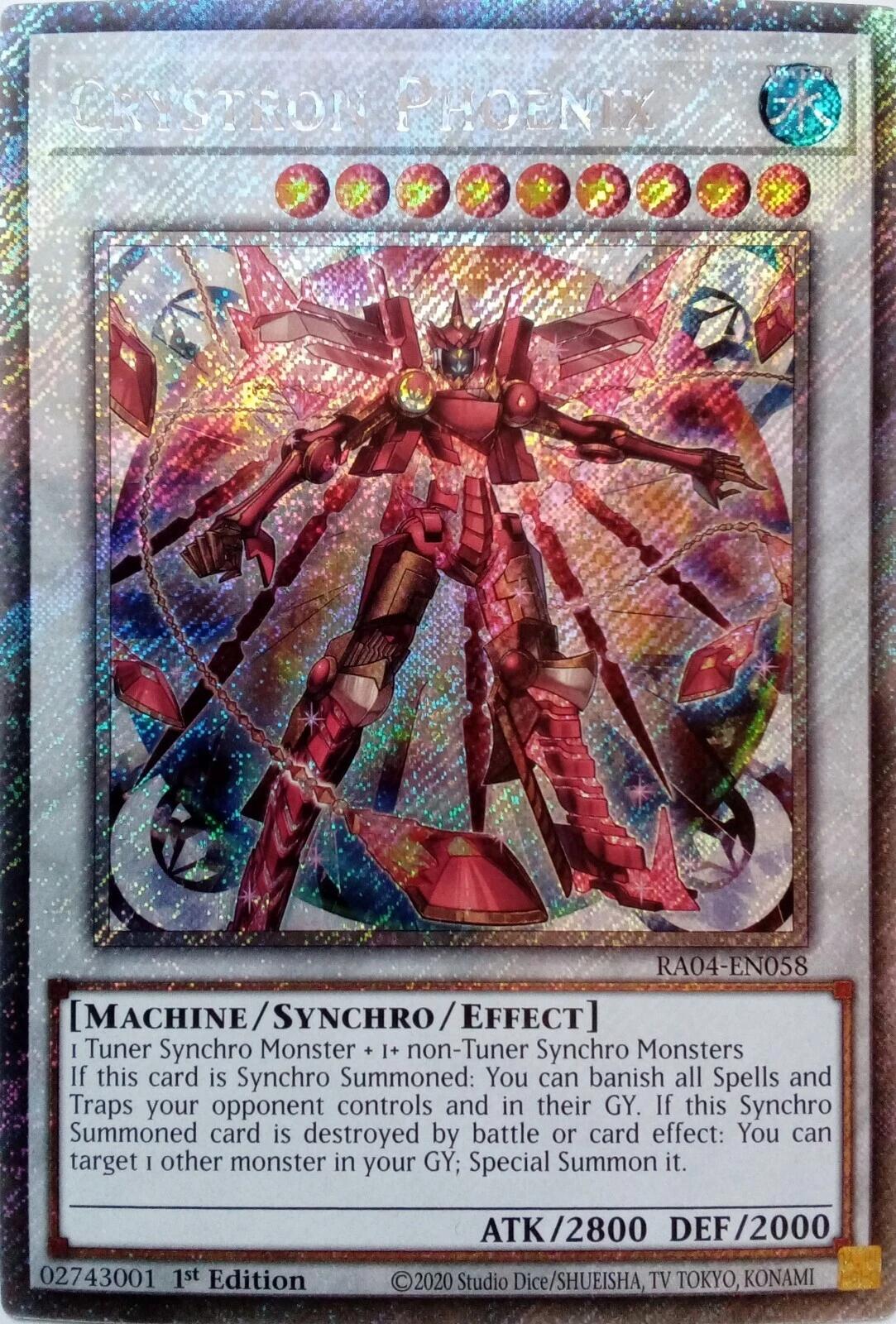 Crystron Phoenix [RA04-EN058] Platinum Secret Rare | Card Merchant Takapuna