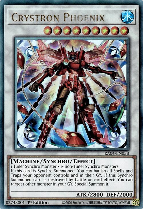 Crystron Phoenix [RA04-EN058] Prismatic Ultimate Rare | Card Merchant Takapuna