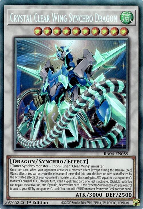 Crystal Clear Wing Synchro Dragon [RA04-EN059] Collector's Rare | Card Merchant Takapuna