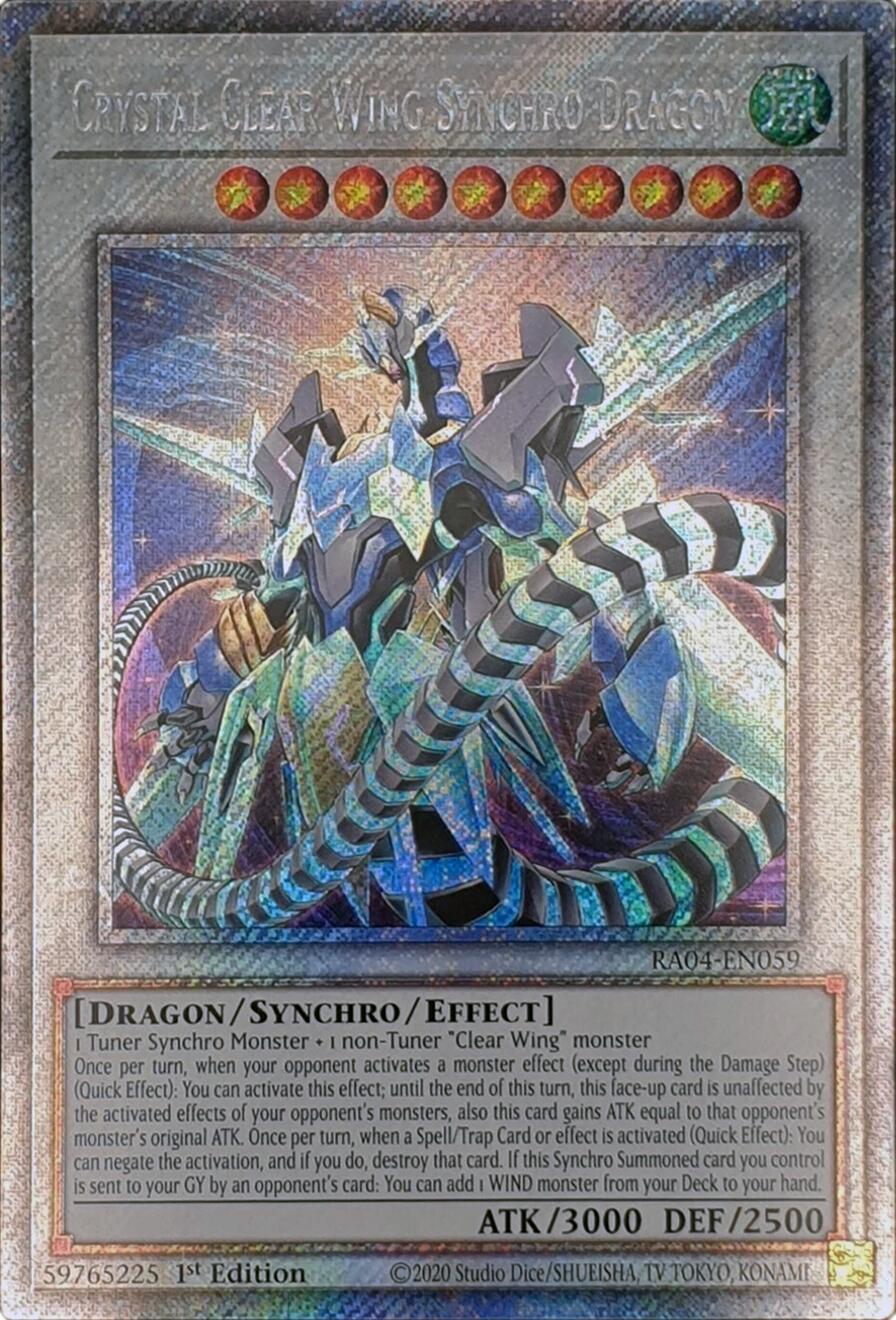 Crystal Clear Wing Synchro Dragon [RA04-EN059] Platinum Secret Rare | Card Merchant Takapuna