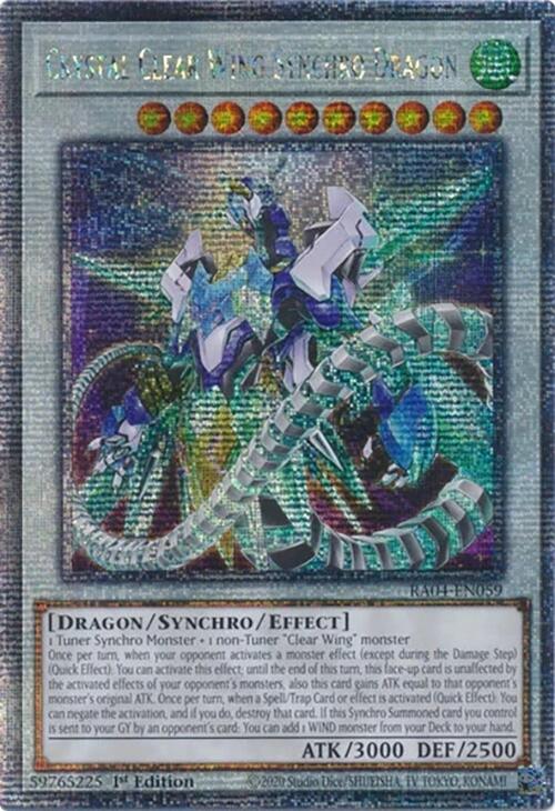 Crystal Clear Wing Synchro Dragon [RA04-EN059] Quarter Century Secret Rare | Card Merchant Takapuna