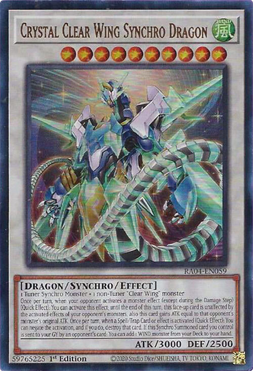 Crystal Clear Wing Synchro Dragon [RA04-EN059] Ultra Rare | Card Merchant Takapuna