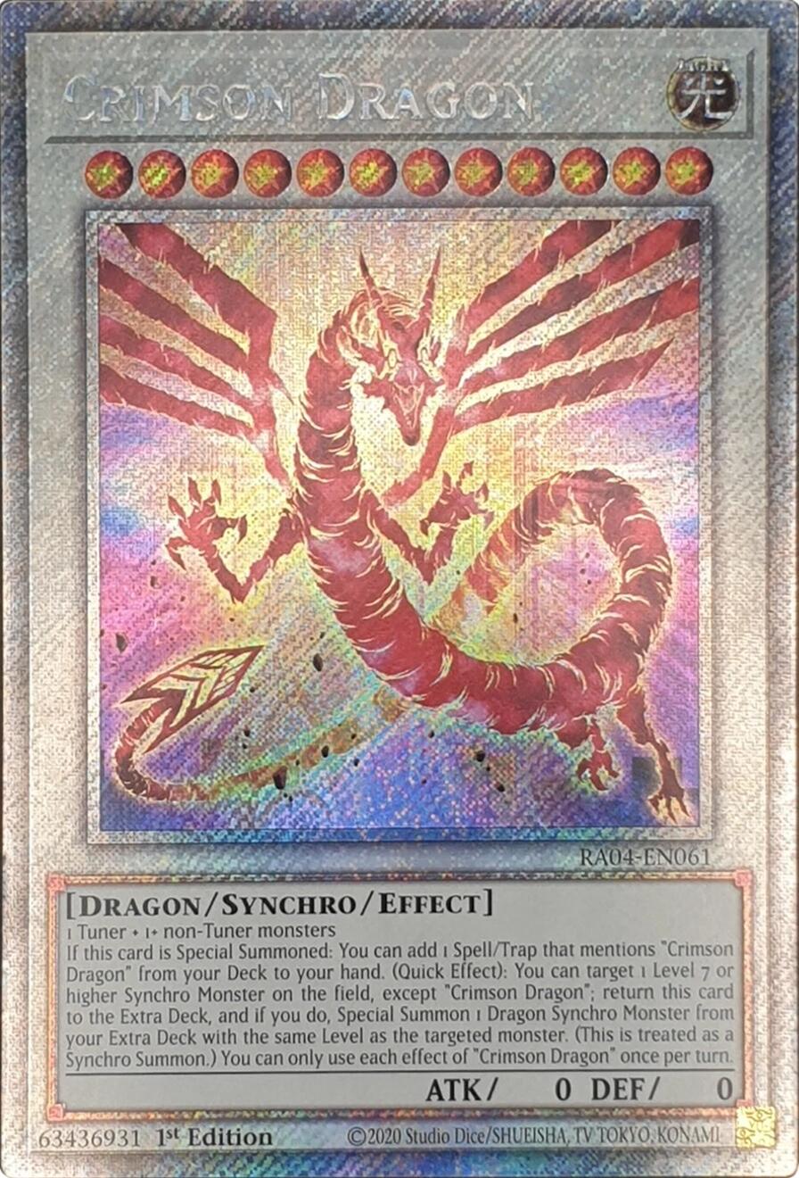 Crimson Dragon (card) [RA04-EN061] Platinum Secret Rare | Card Merchant Takapuna