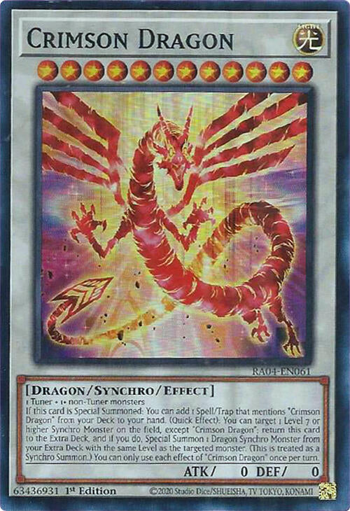 Crimson Dragon (card) [RA04-EN061] Super Rare | Card Merchant Takapuna