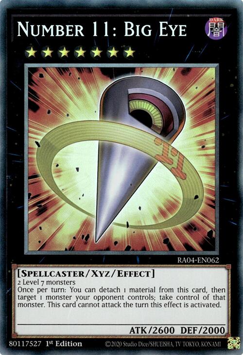 Number 11: Big Eye [RA04-EN062] Prismatic Collector's Rare | Card Merchant Takapuna