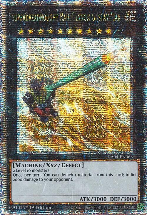 Superdreadnought Rail Cannon Gustav Max [RA04-EN063] Quarter Century Secret Rare | Card Merchant Takapuna