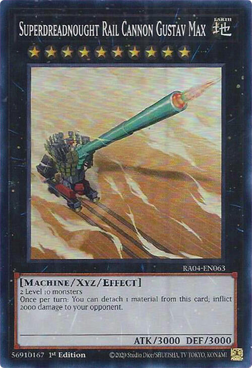 Superdreadnought Rail Cannon Gustav Max [RA04-EN063] Super Rare | Card Merchant Takapuna