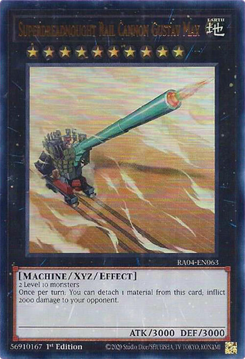 Superdreadnought Rail Cannon Gustav Max [RA04-EN063] Ultra Rare | Card Merchant Takapuna