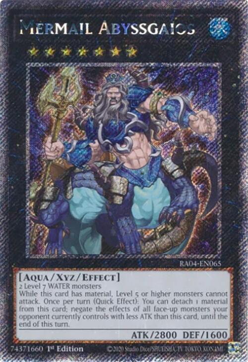 Mermail Abyssgaios [RA04-EN065] Platinum Secret Rare | Card Merchant Takapuna