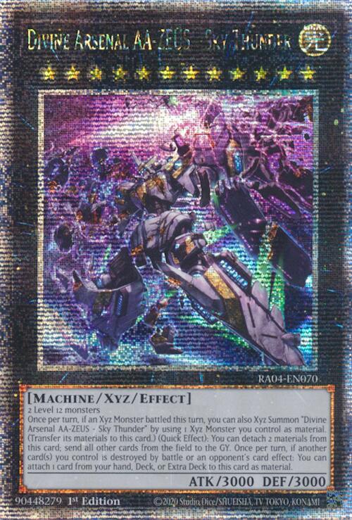 Divine Arsenal AA-ZEUS - Sky Thunder (New Art) [RA04-EN070] Quarter Century Secret Rare | Card Merchant Takapuna