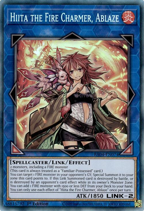 Hiita the Fire Charmer, Ablaze [RA04-EN074] Prismatic Collector's Rare | Card Merchant Takapuna