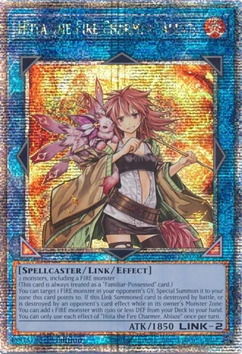 Hiita the Fire Charmer, Ablaze [RA04-EN074] Quarter Century Secret Rare | Card Merchant Takapuna