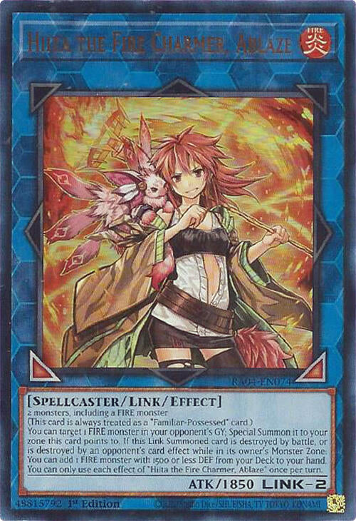 Hiita the Fire Charmer, Ablaze [RA04-EN074] Ultra Rare | Card Merchant Takapuna