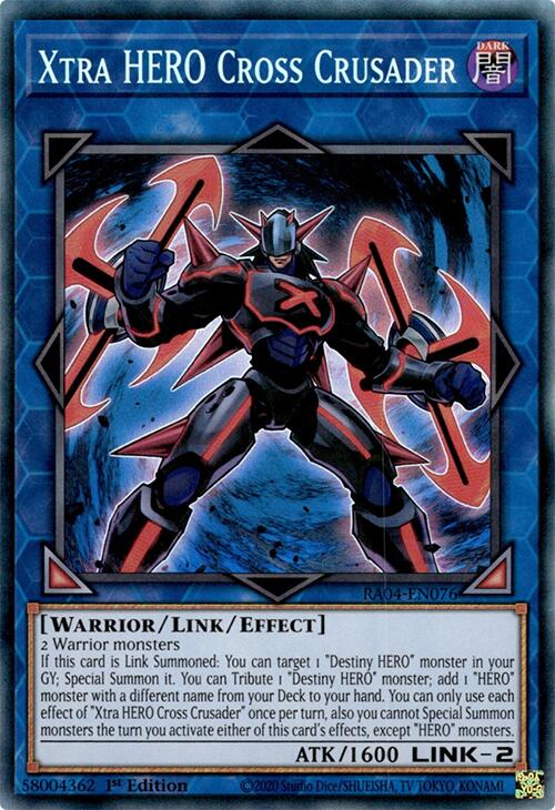 Xtra HERO Cross Crusader [RA04-EN076] Prismatic Collector's Rare | Card Merchant Takapuna