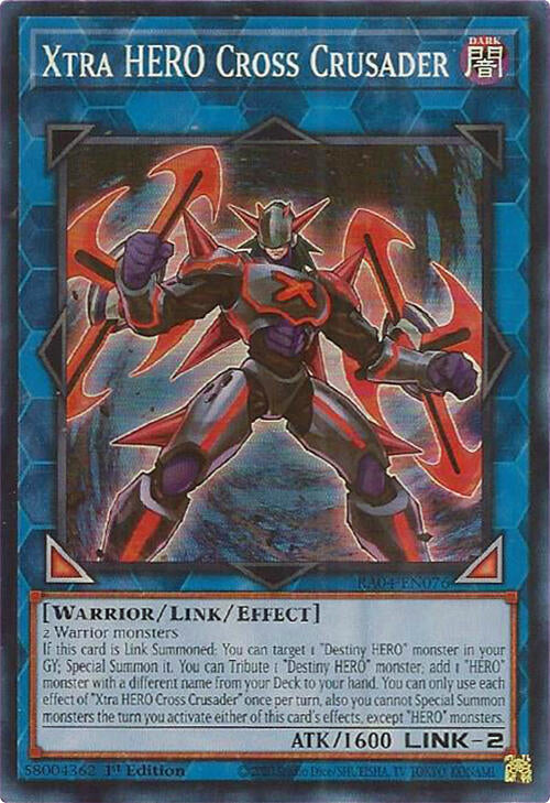 Xtra HERO Cross Crusader [RA04-EN076] Super Rare | Card Merchant Takapuna