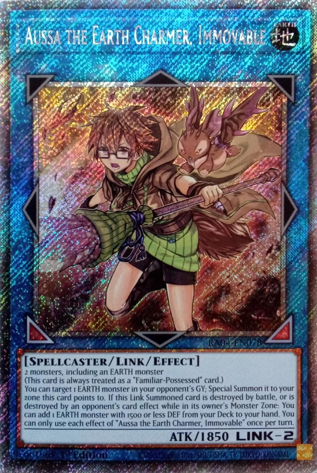Aussa the Earth Charmer, Immovable [RA04-EN078] Platinum Secret Rare | Card Merchant Takapuna