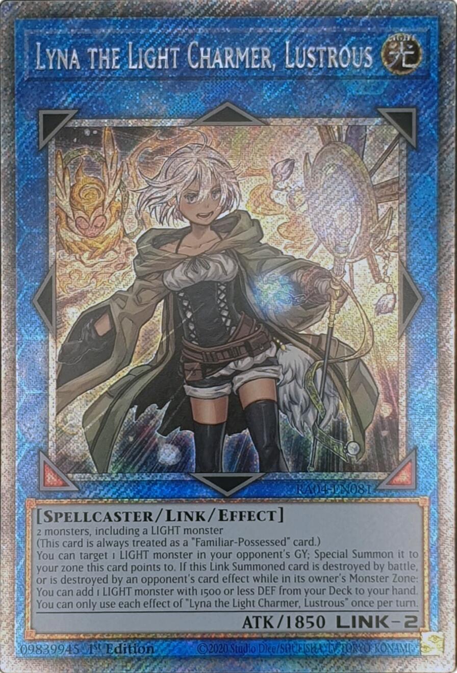 Lyna the Light Charmer, Lustrous [RA04-EN081] Platinum Secret Rare | Card Merchant Takapuna