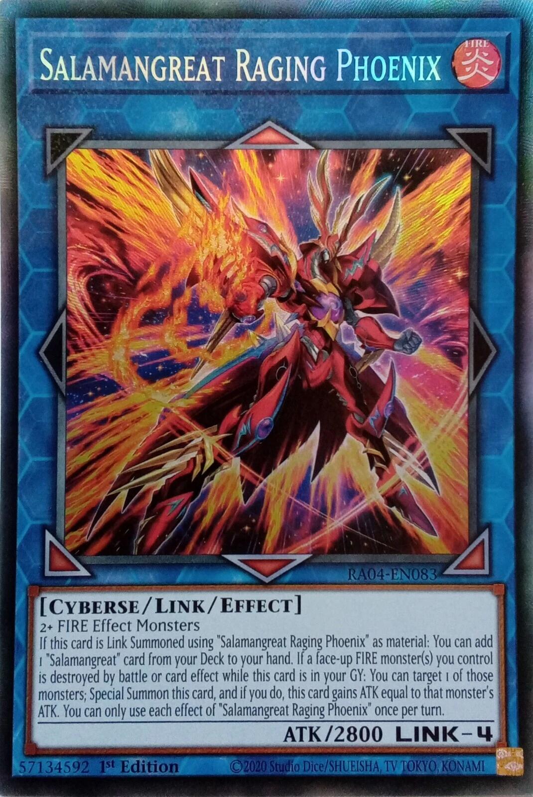 Salamangreat Raging Phoenix [RA04-EN083] Prismatic Collector's Rare | Card Merchant Takapuna