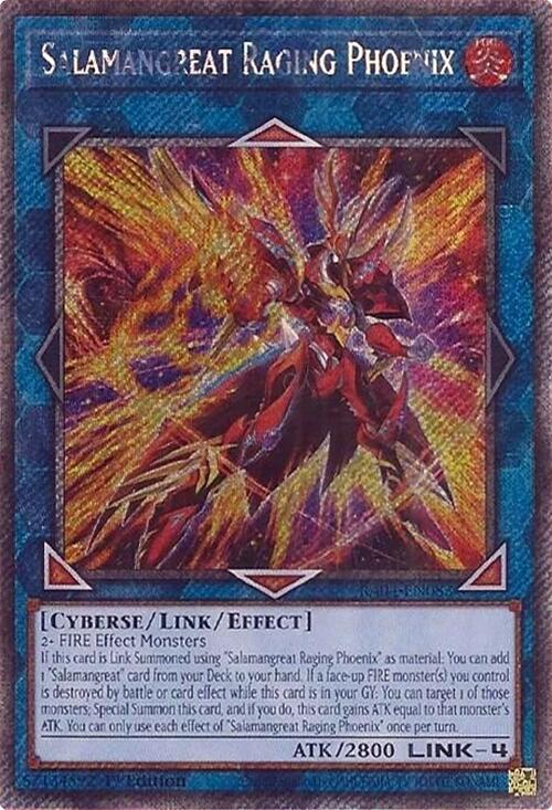 Salamangreat Raging Phoenix [RA04-EN083] Platinum Secret Rare | Card Merchant Takapuna