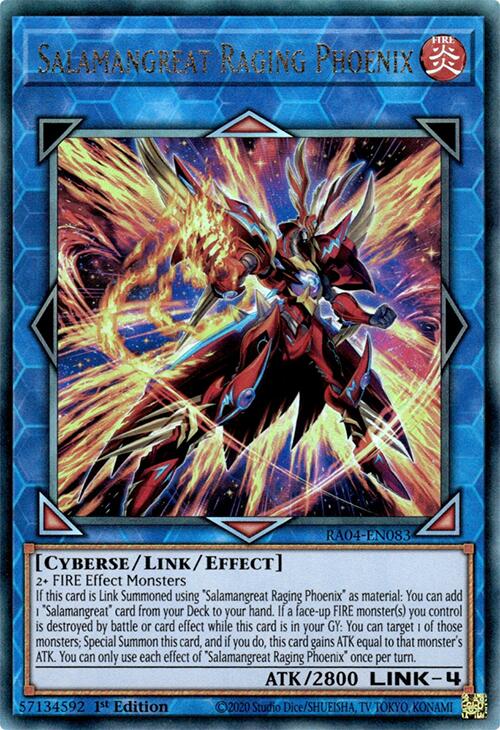 Salamangreat Raging Phoenix [RA04-EN083] Prismatic Ultimate Rare | Card Merchant Takapuna