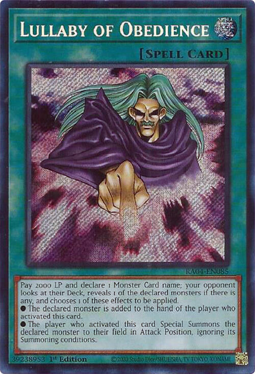 Lullaby of Obedience [RA04-EN085] Secret Rare | Card Merchant Takapuna