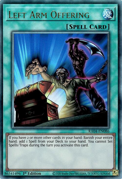 Left Arm Offering [RA04-EN086] Prismatic Ultimate Rare | Card Merchant Takapuna