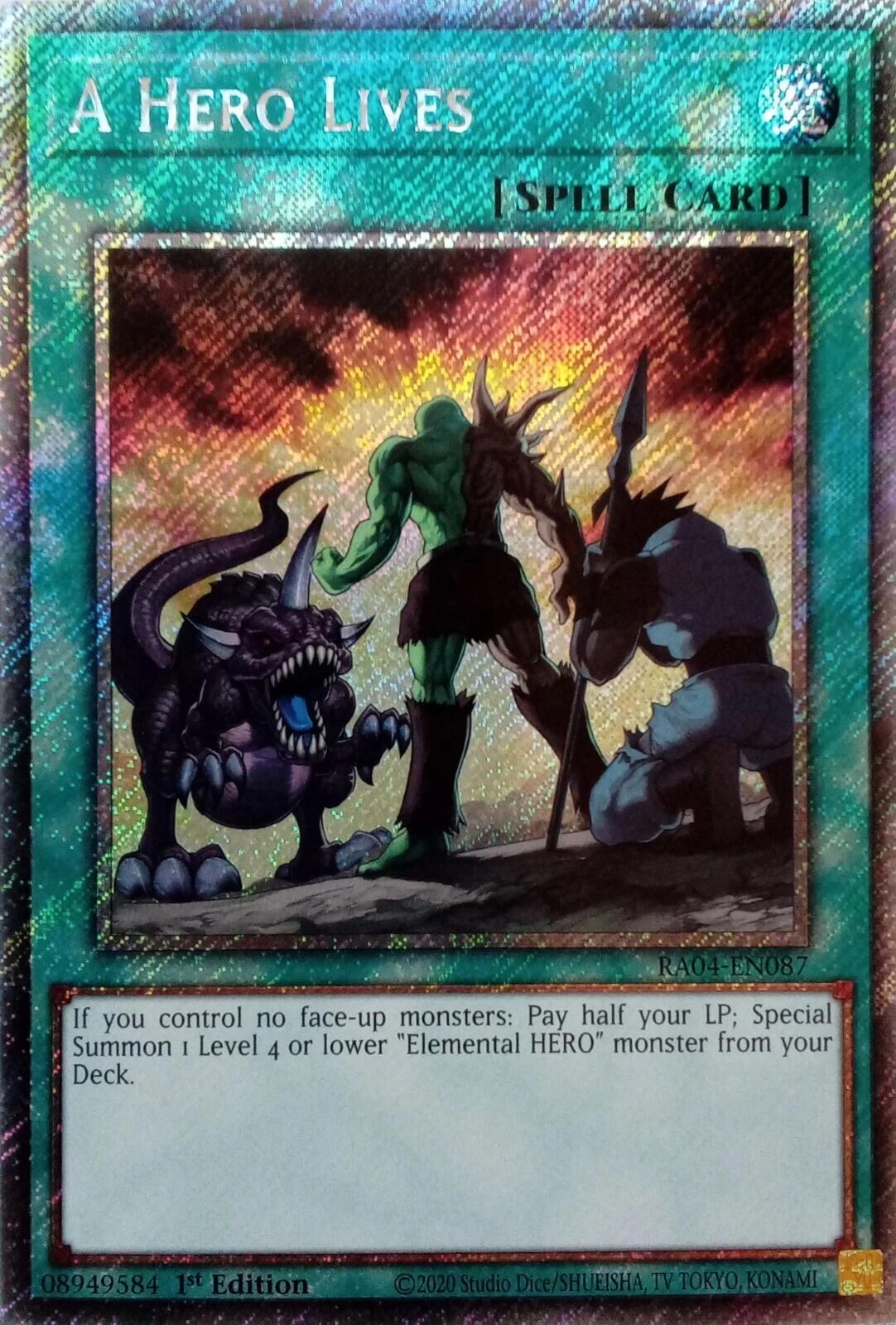 A Hero Lives [RA04-EN087] Platinum Secret Rare | Card Merchant Takapuna