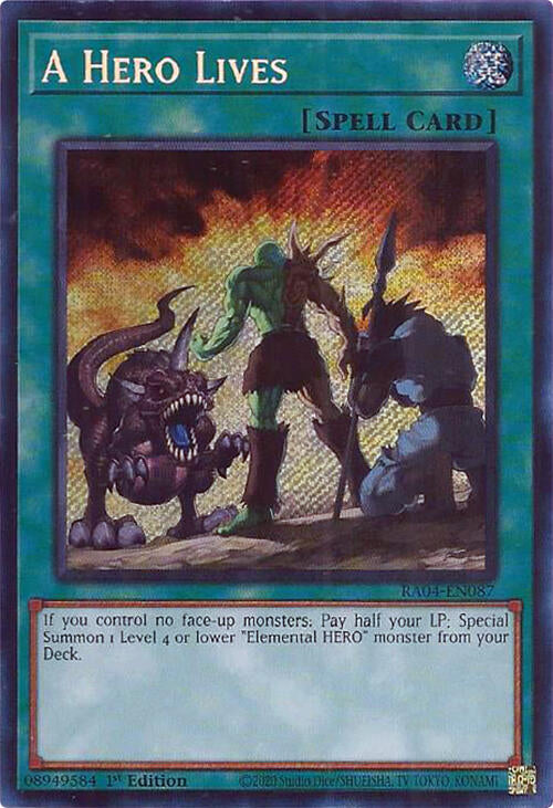 A Hero Lives [RA04-EN087] Secret Rare | Card Merchant Takapuna