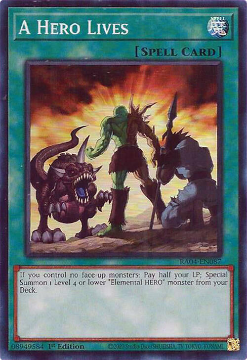 A Hero Lives [RA04-EN087] Super Rare | Card Merchant Takapuna