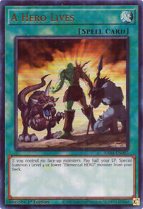 A Hero Lives [RA04-EN087] Ultra Rare | Card Merchant Takapuna