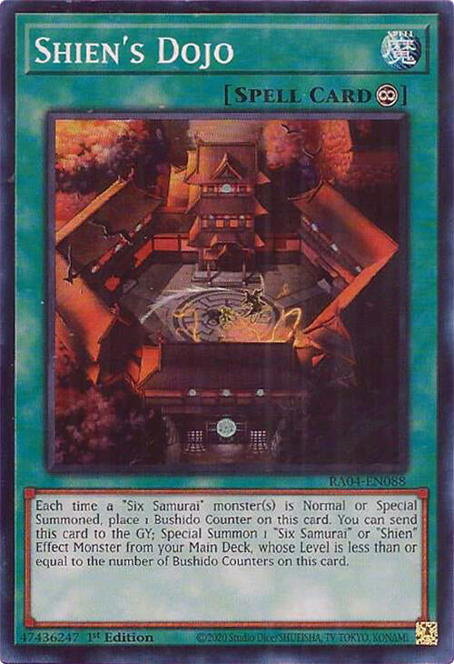 Shien's Dojo [RA04-EN088] Super Rare | Card Merchant Takapuna