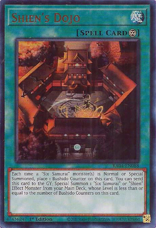 Shien's Dojo [RA04-EN088] Ultra Rare | Card Merchant Takapuna