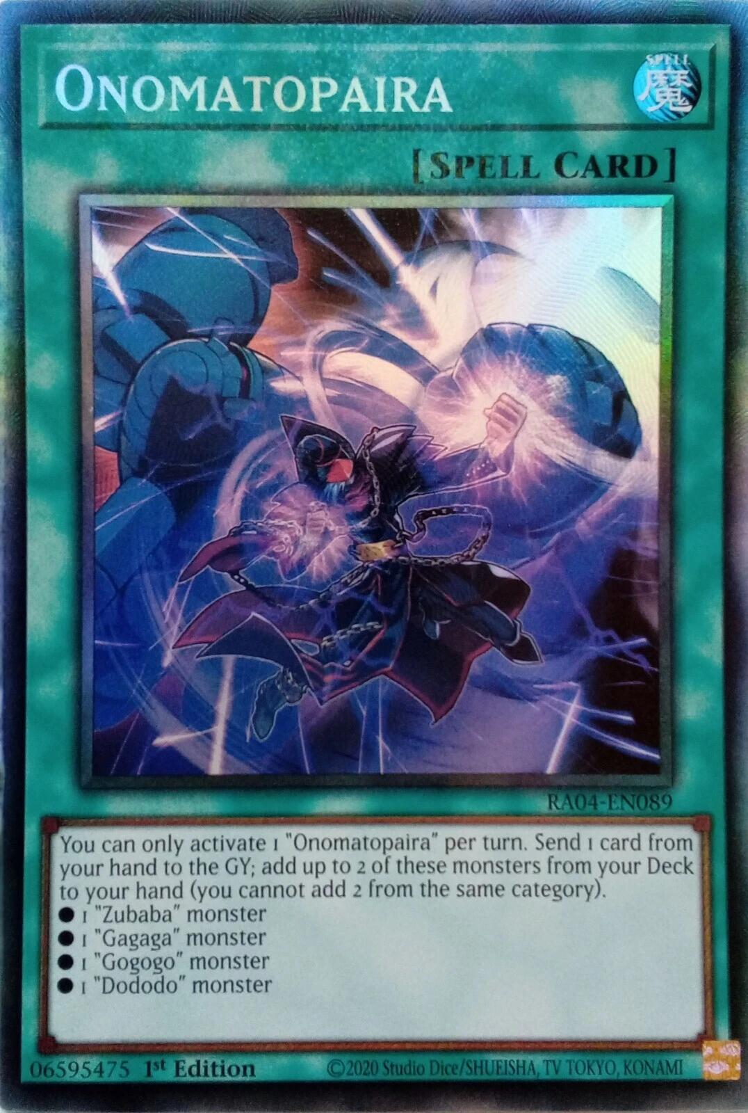 Onomatopaira [RA04-EN089] Prismatic Collector's Rare | Card Merchant Takapuna