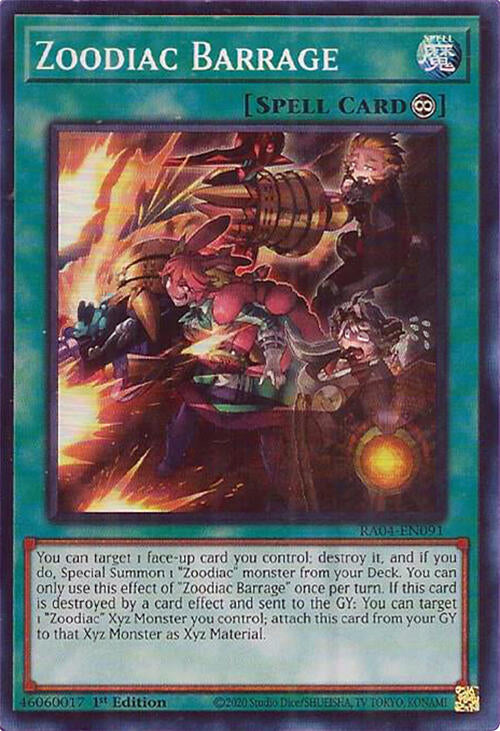 Zoodiac Barrage [RA04-EN091] Super Rare | Card Merchant Takapuna