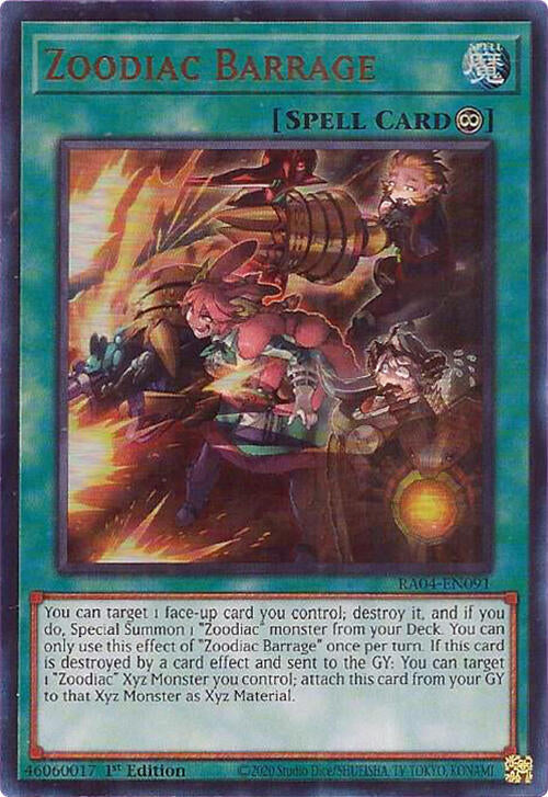 Zoodiac Barrage [RA04-EN091] Ultra Rare | Card Merchant Takapuna