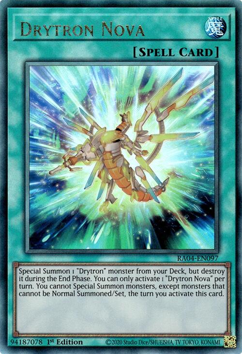 Drytron Nova [RA04-EN097] Prismatic Ultimate Rare | Card Merchant Takapuna