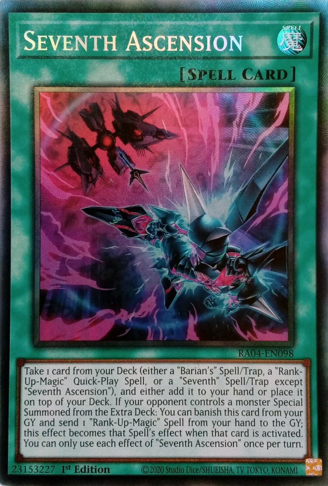 Seventh Ascension [RA04-EN098] Prismatic Collector's Rare | Card Merchant Takapuna